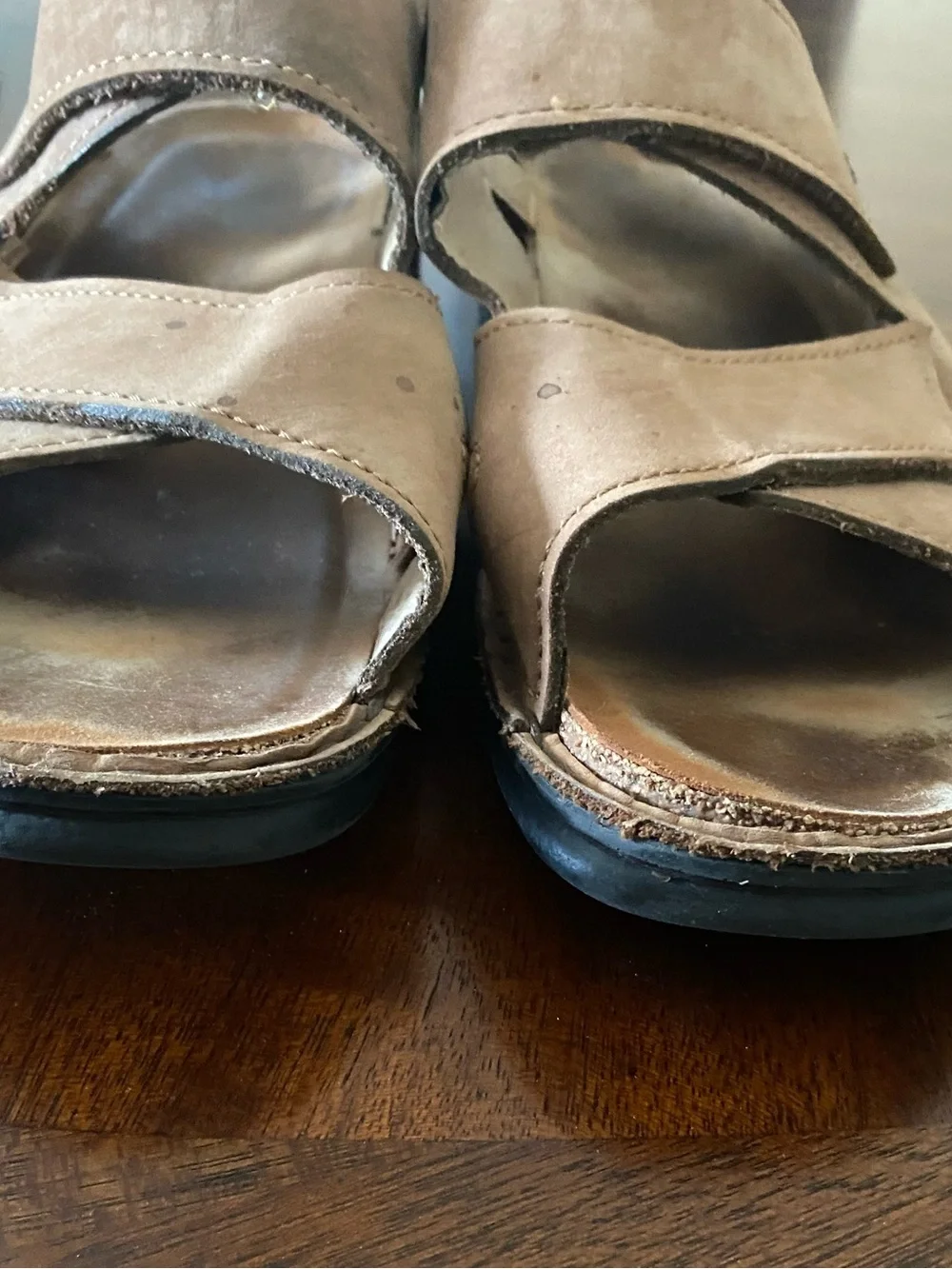 Finn Comfort Toro Leather Sandals Tan Made Germany Size 47 Euro. Size 13 US
